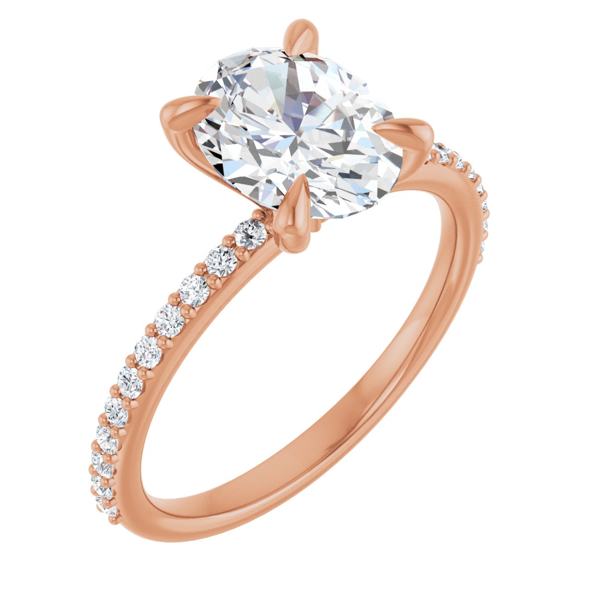 1 3/4 Ctw Oval Lab-Grown Diamond Engagement Ring