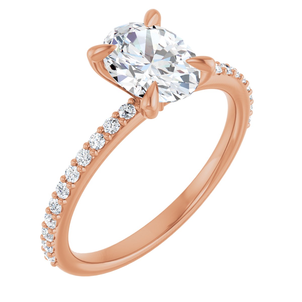 1 1/5 Ctw Oval Lab-Grown Diamond Engagement Ring