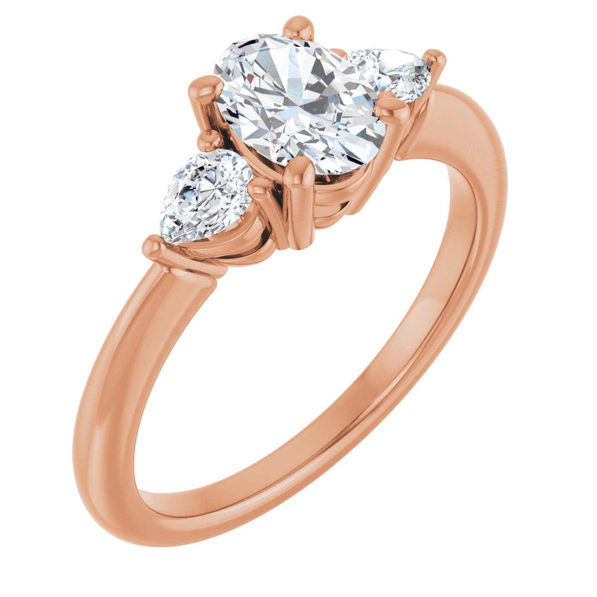 1 Ctw Oval Lab-Grown Diamond Engagement Ring