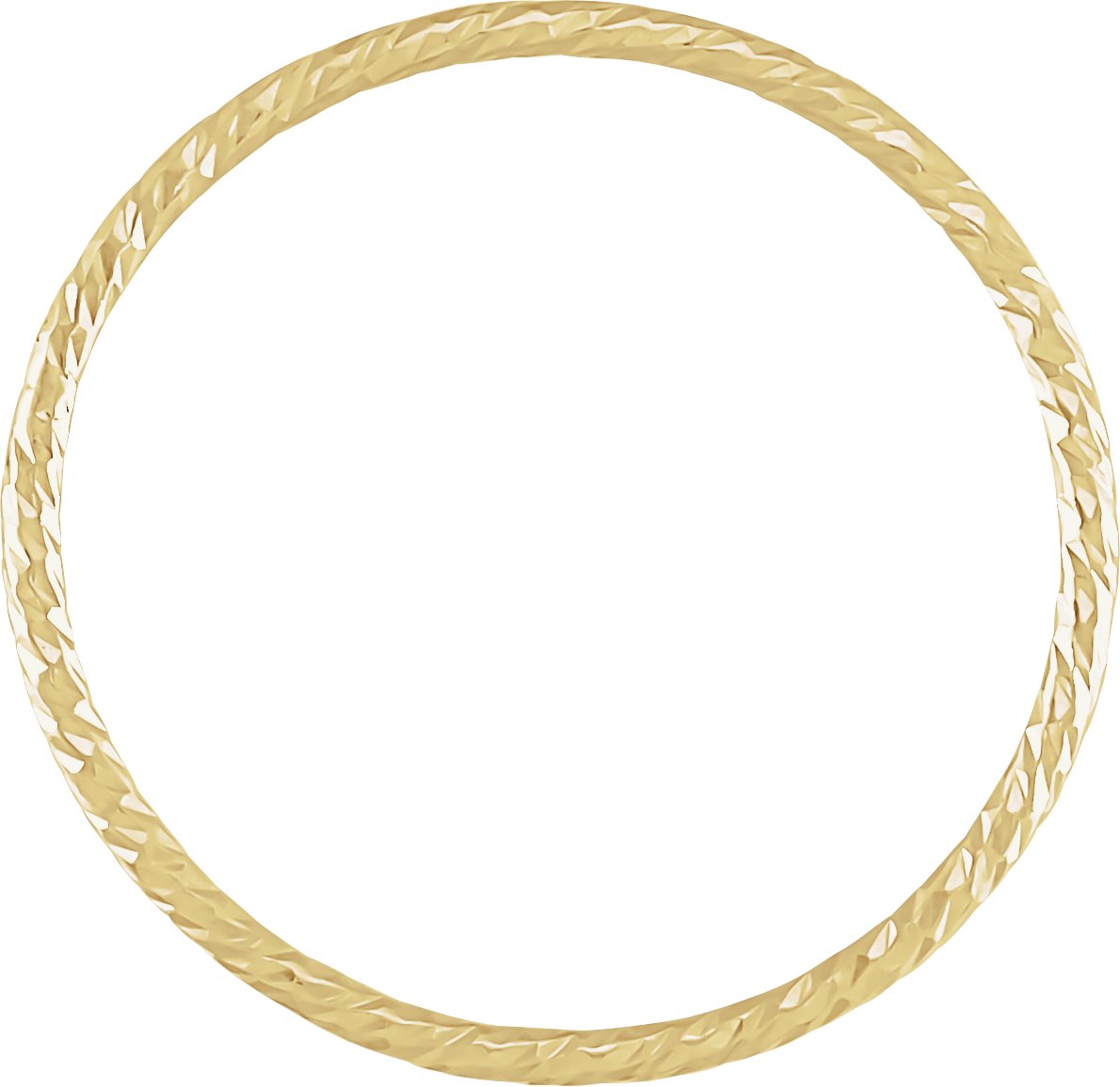 Faceted Stackable Ring Size 6 - Yellow Gold