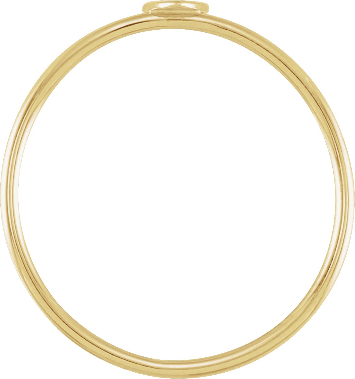 Stackable Heart Ring Size 8 - Yellow Gold