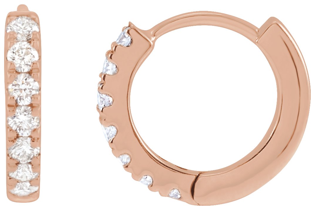 1/5 Ctw Lab-Grown Diamond Hoop Earrings