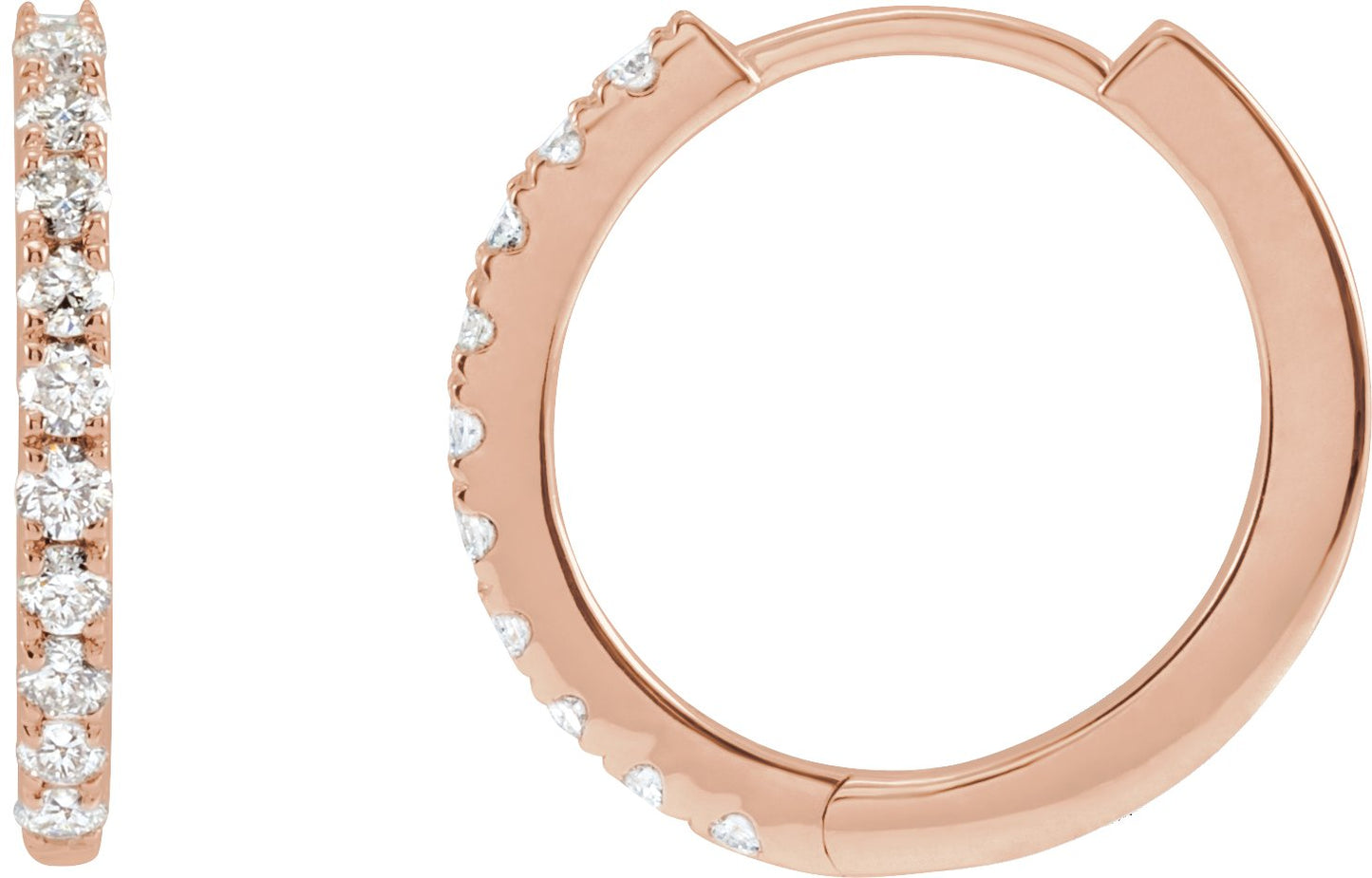 1/4 Ctw Lab-Grown Diamond Hoop Earrings