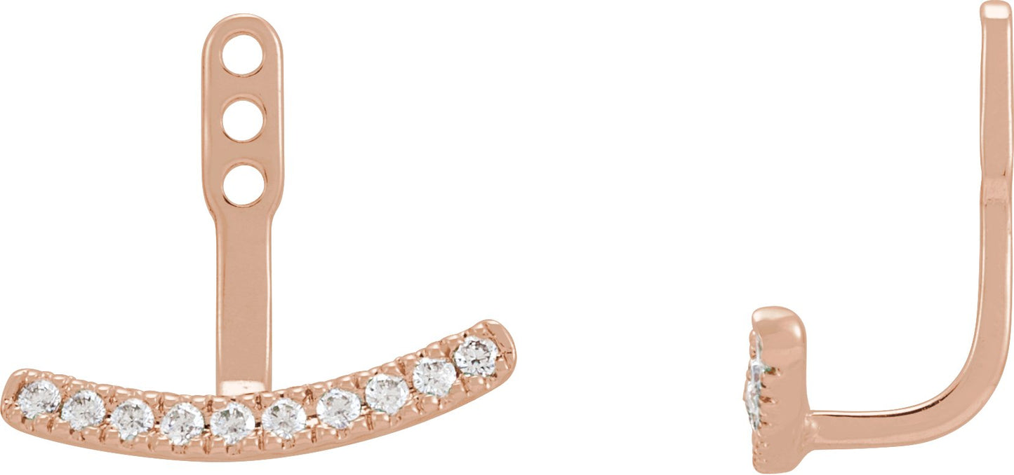 1/5 Ctw Lab-Grown Diamond Earring Jackets