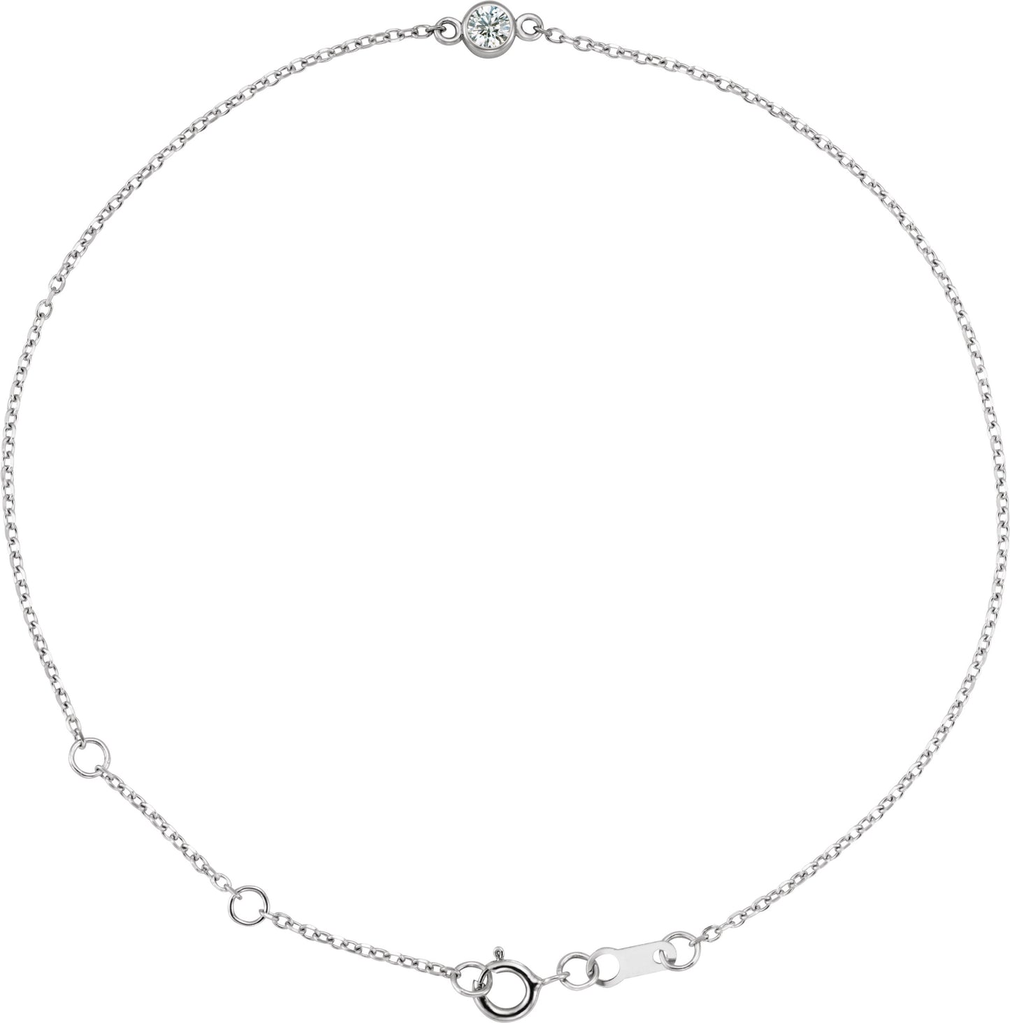 1/10 Ct Lab-Grown Diamond Bezel-Set Bracelet - Lab Grown Diamond