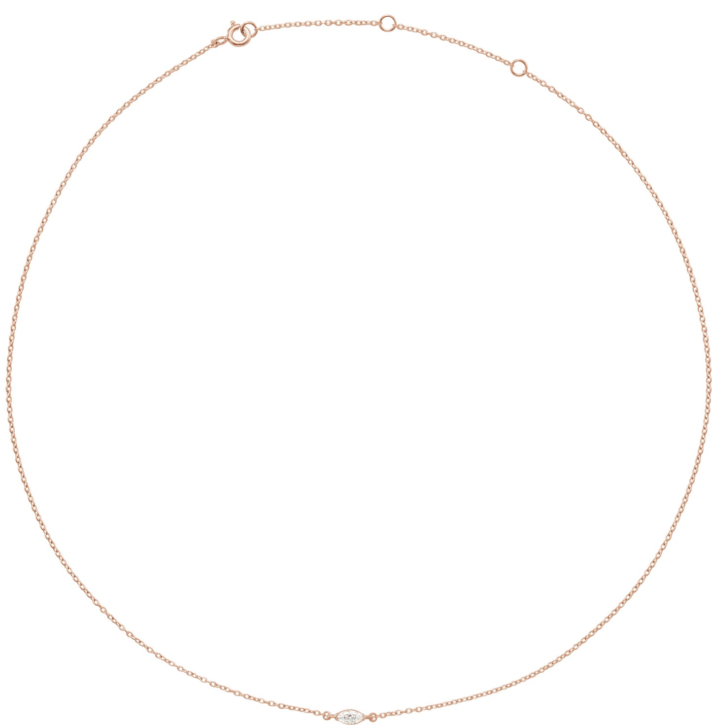 1/4 Ct Marquise Lab-Grown Diamond Necklace