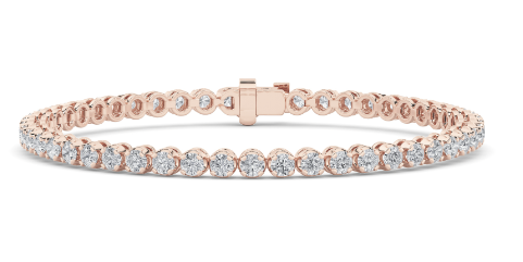 Lab Grown Round Diamonds Links 4-prong Tennis Bracelet - Brilliance Direct