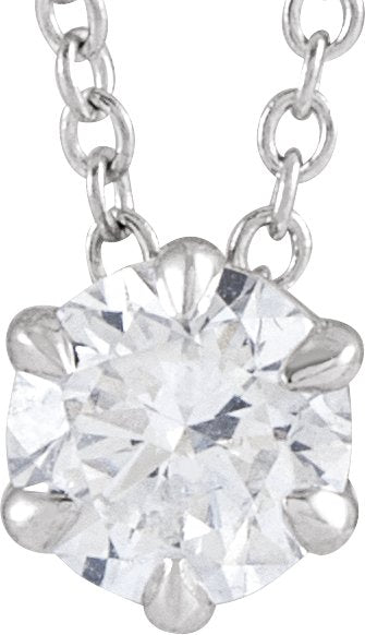 3/8 Ct Lab-Grown Diamond Solitaire Necklace