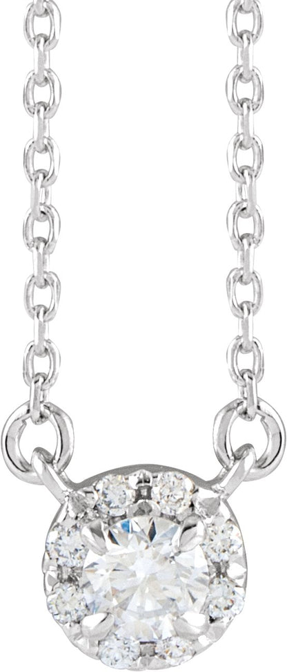 1/5 Ctw Lab-Grown Diamond French-Set Necklace
