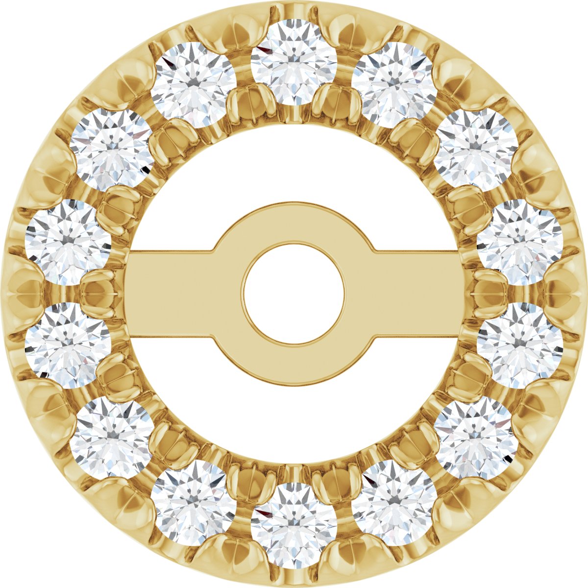 1/5 Ctw Lab-Grown Diamond French-Set Earring Jackets