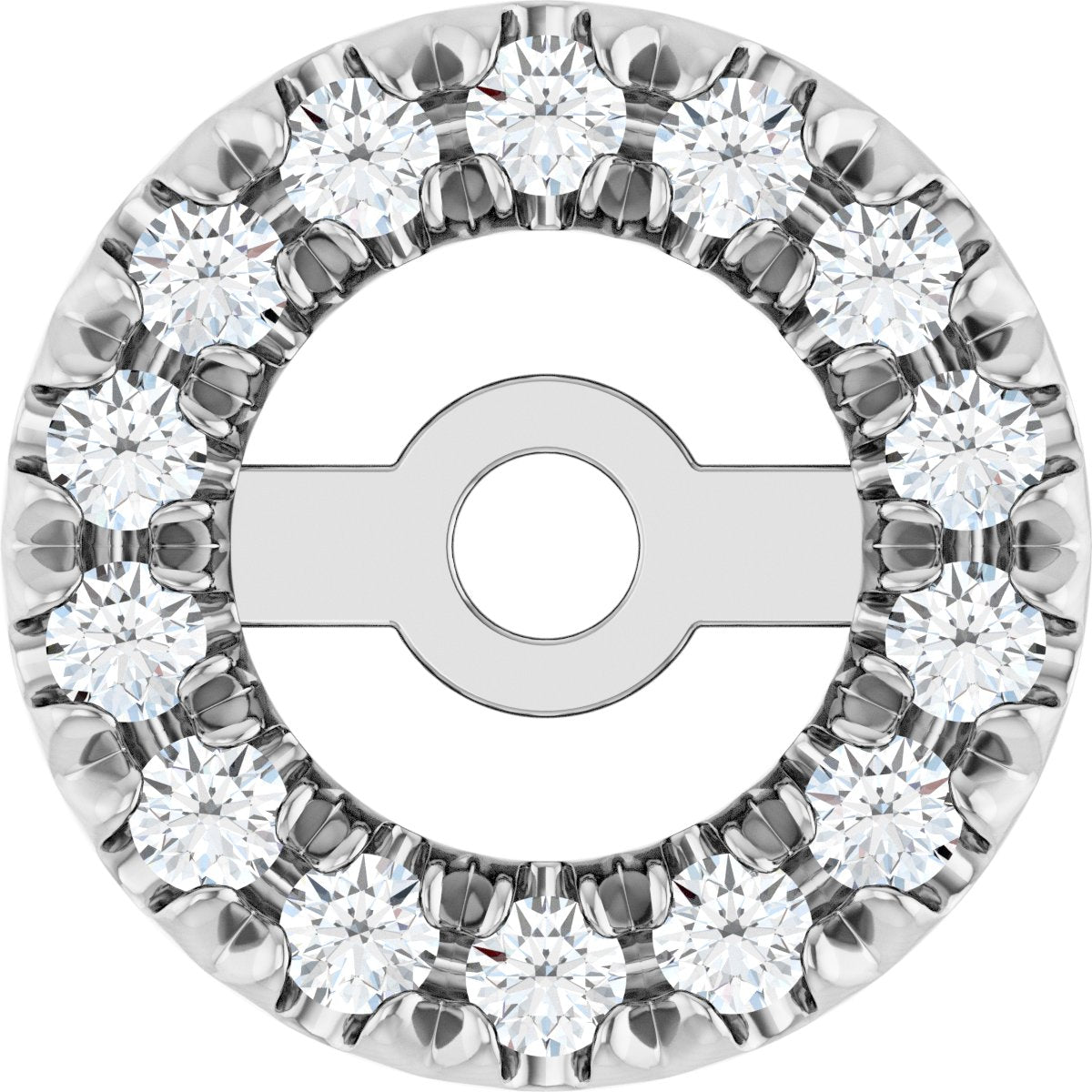 1/5 Ctw Lab-Grown Diamond French-Set Earring Jackets