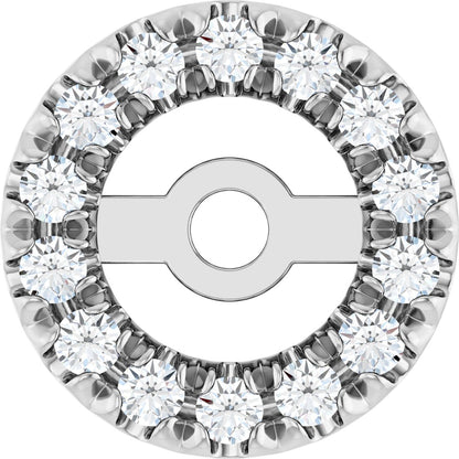 1/5 Ctw Lab-Grown Diamond French-Set Earring Jackets