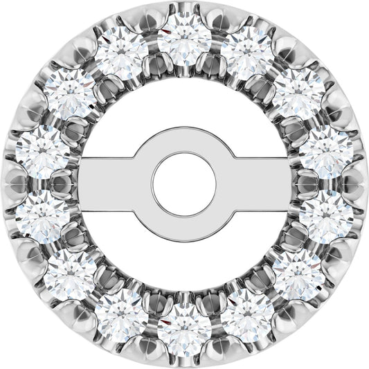 1/5 Ctw Lab-Grown Diamond French-Set Earring Jackets