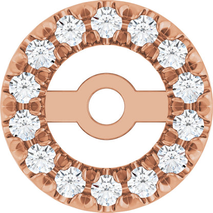 1/5 Ctw Lab-Grown Diamond French-Set Earring Jackets