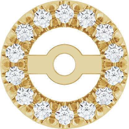 1/5 Ctw Lab-Grown Diamond French-Set Earring Jackets