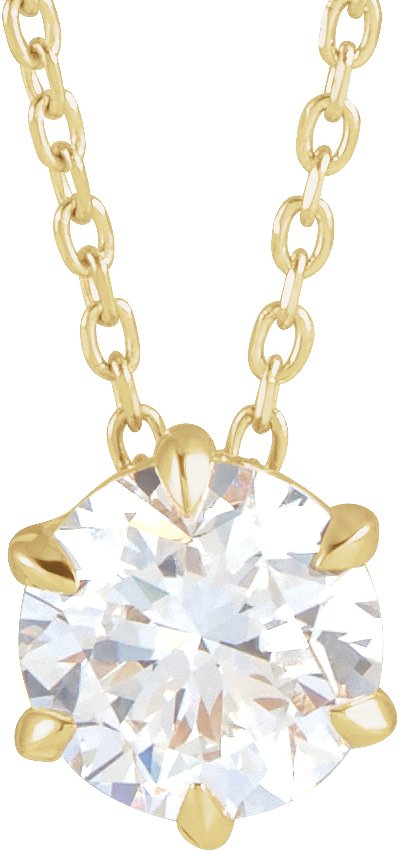 5/8 Ct Lab-Grown Diamond Solitaire Necklace
