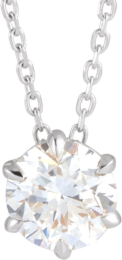 7/8 Ct Lab-Grown Diamond Solitaire Necklace - Lab Grown Diamond