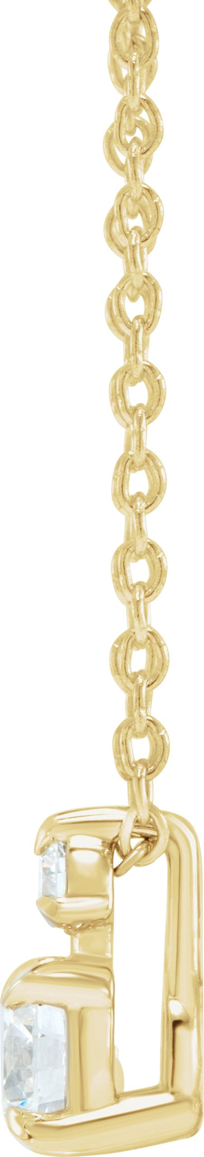 1/2 Ctw Lab-Grown Diamond Necklace - Yellow Gold - Lab Grown Diamond