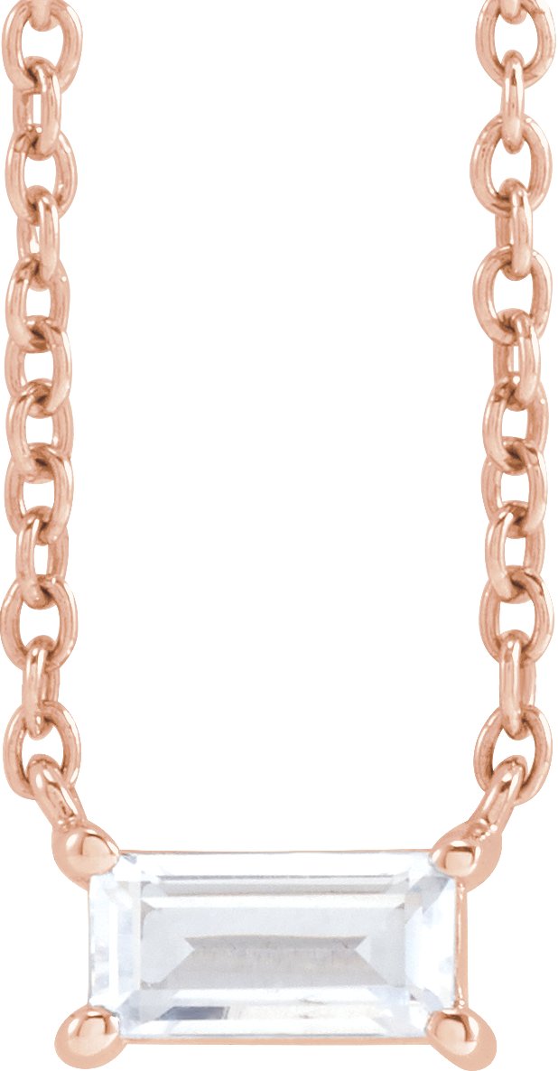 1/3 Ctw Straight Baguette Lab-Grown Diamond Necklace