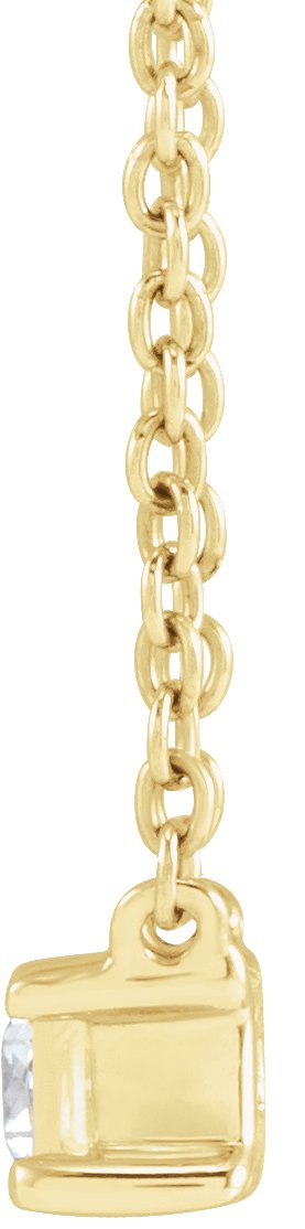 1/3 Ctw Straight Baguette Lab-Grown Diamond Necklace - Yellow Gold - Lab Grown Diamond