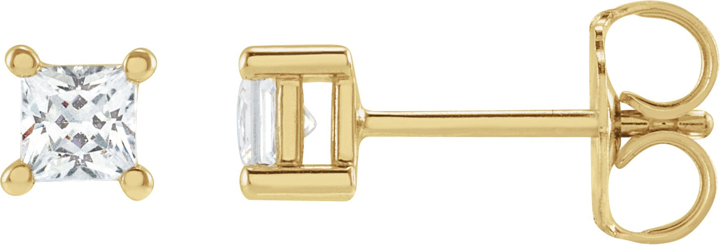 1/2 Ctw Lab-Grown Diamond 4-Prong Earrings