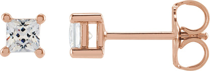 1/4 Ctw Lab-Grown Diamond 4-Prong Earrings - Rose Gold - Lab Grown Diamond