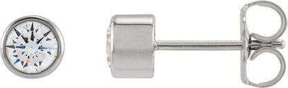 1/3 Ctw Lab-Grown Diamond Bezel-Set Earrings