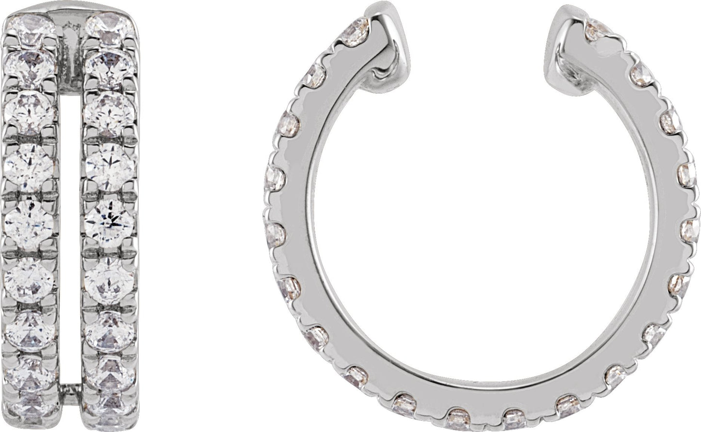 1/2 Ctw Lab-Grown Diamond Cuff Earring