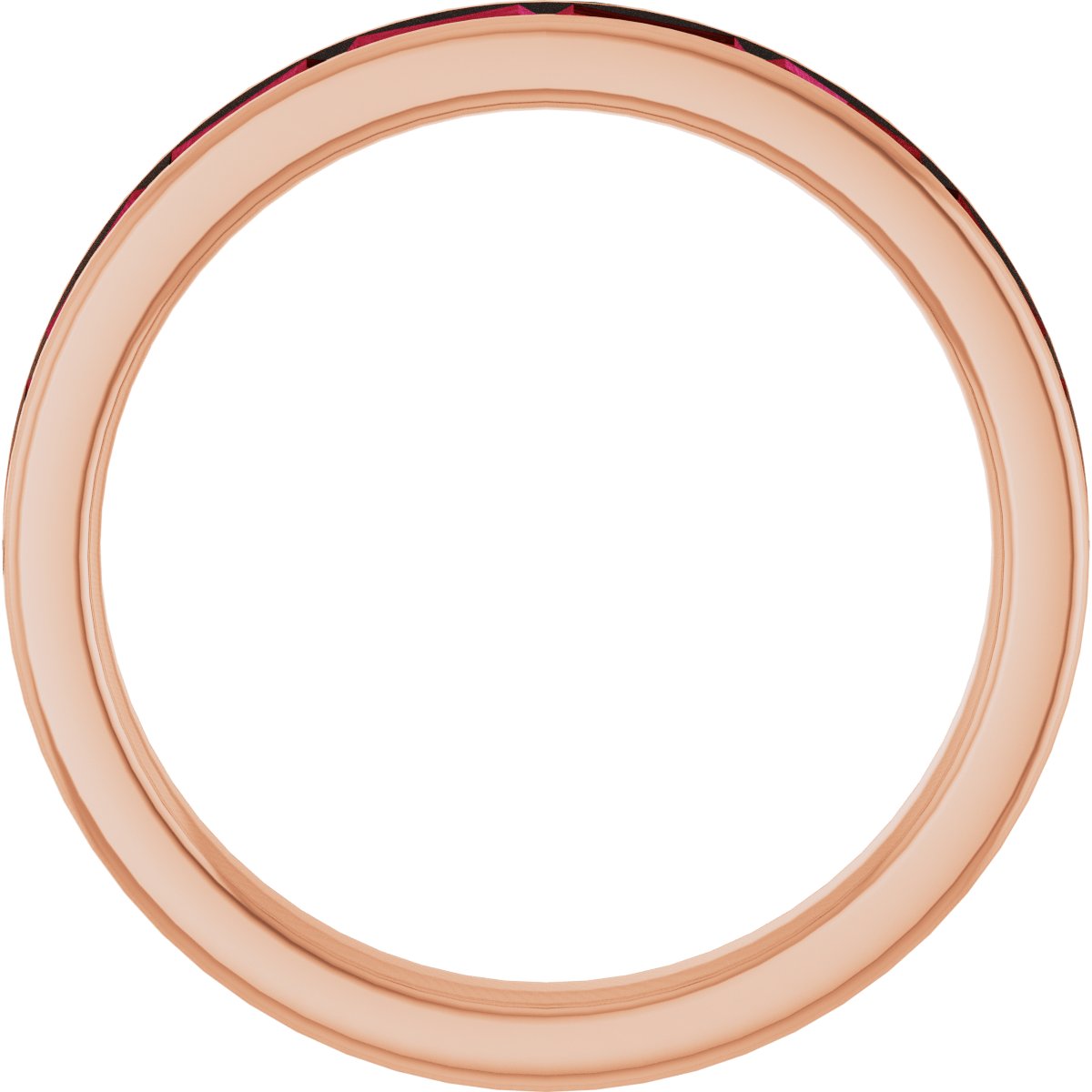 Lab-Grown Ruby Stackable Ring - Rose Gold