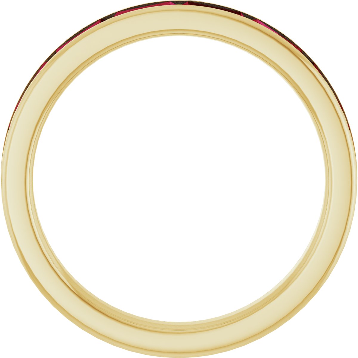 Lab-Grown Ruby Stackable Ring - Yellow Gold