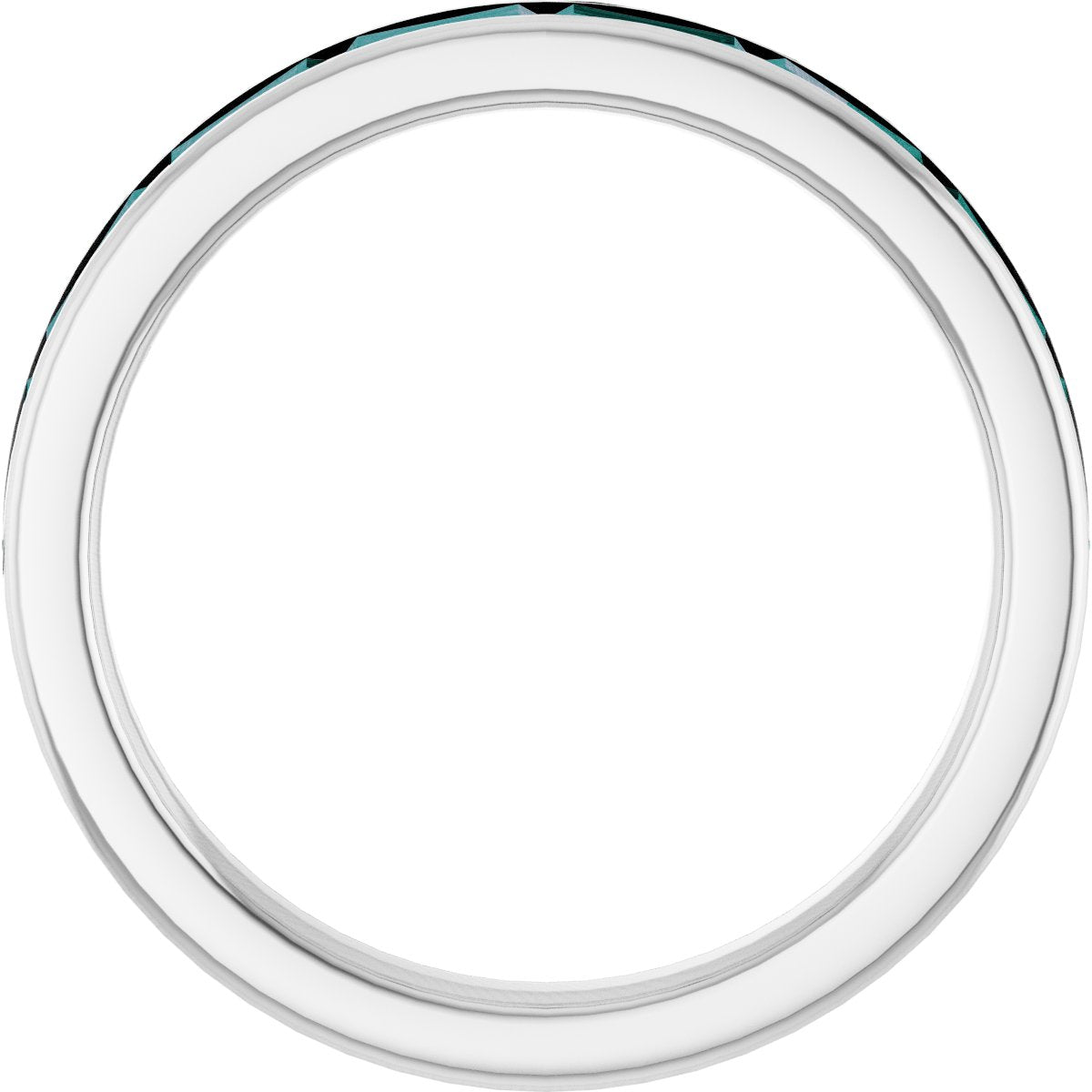 Lab-Grown Alexandrite Stackable Ring - White Gold