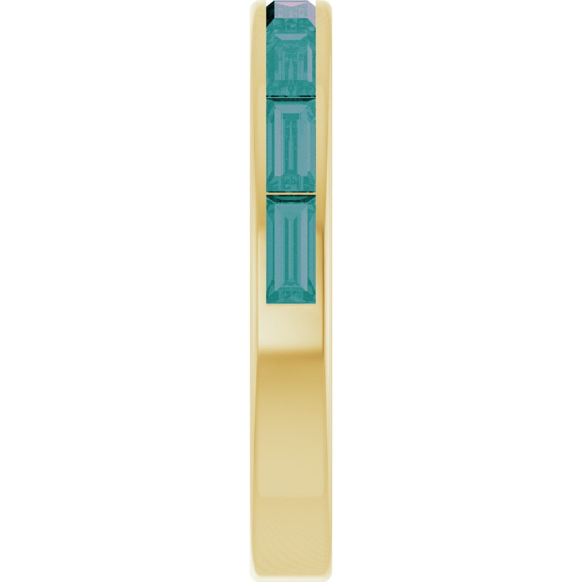 Lab-Grown Alexandrite Stackable Ring - Yellow Gold