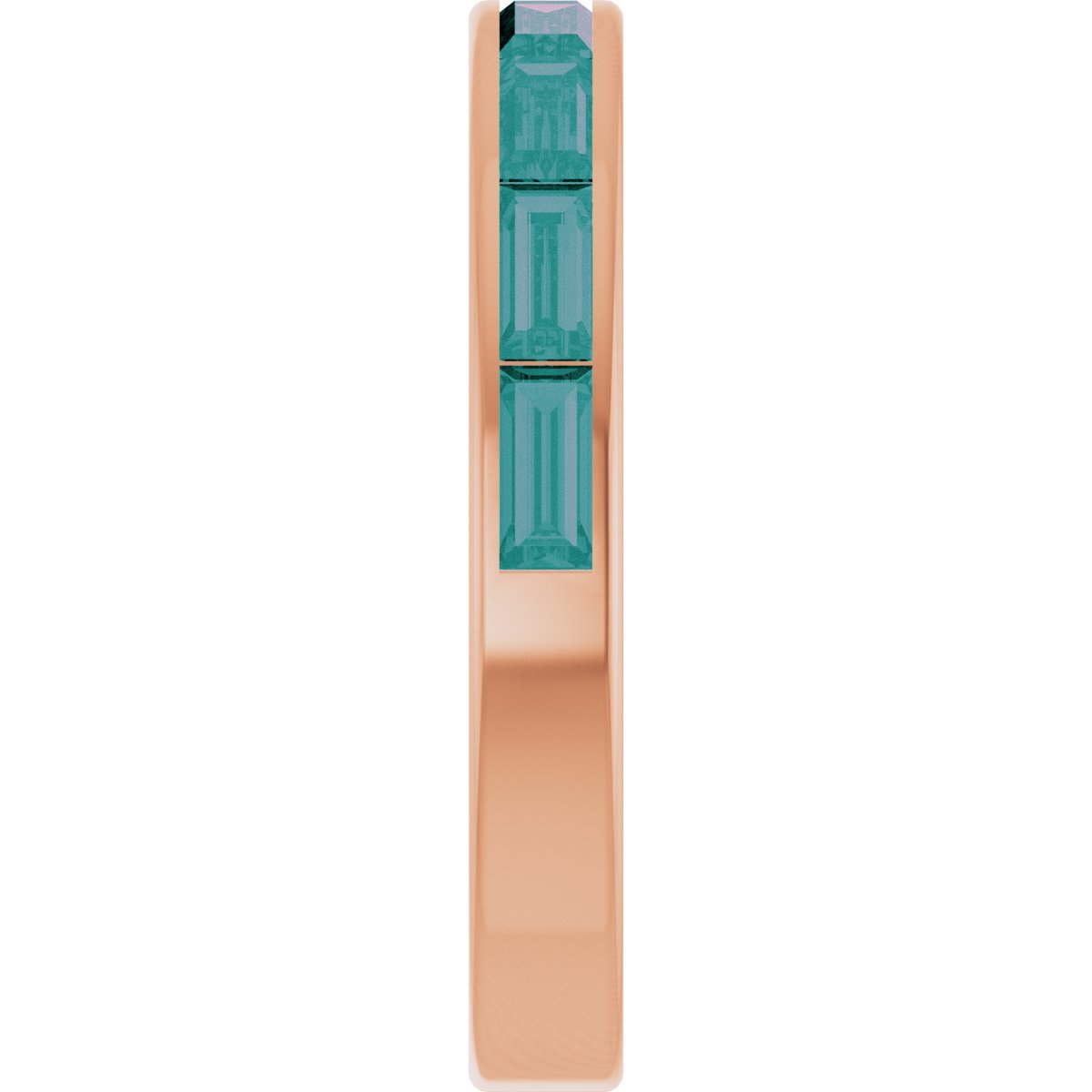 Lab-Grown Alexandrite Stackable Ring - Rose Gold