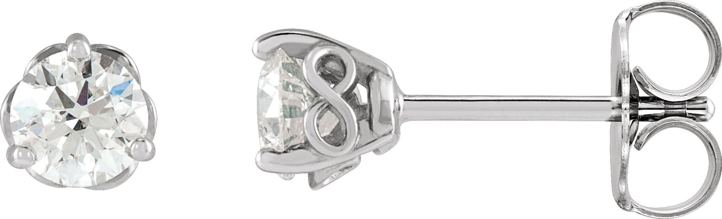 1/2 Ctw Lab-Grown Diamond Infinity-Inspired Earrings