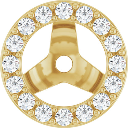 1/4 Ctw Lab-Grown Diamond Halo-Style Earring Jackets