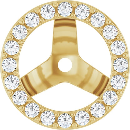 1/3 Ctw Lab-Grown Diamond Halo-Style Earring Jackets