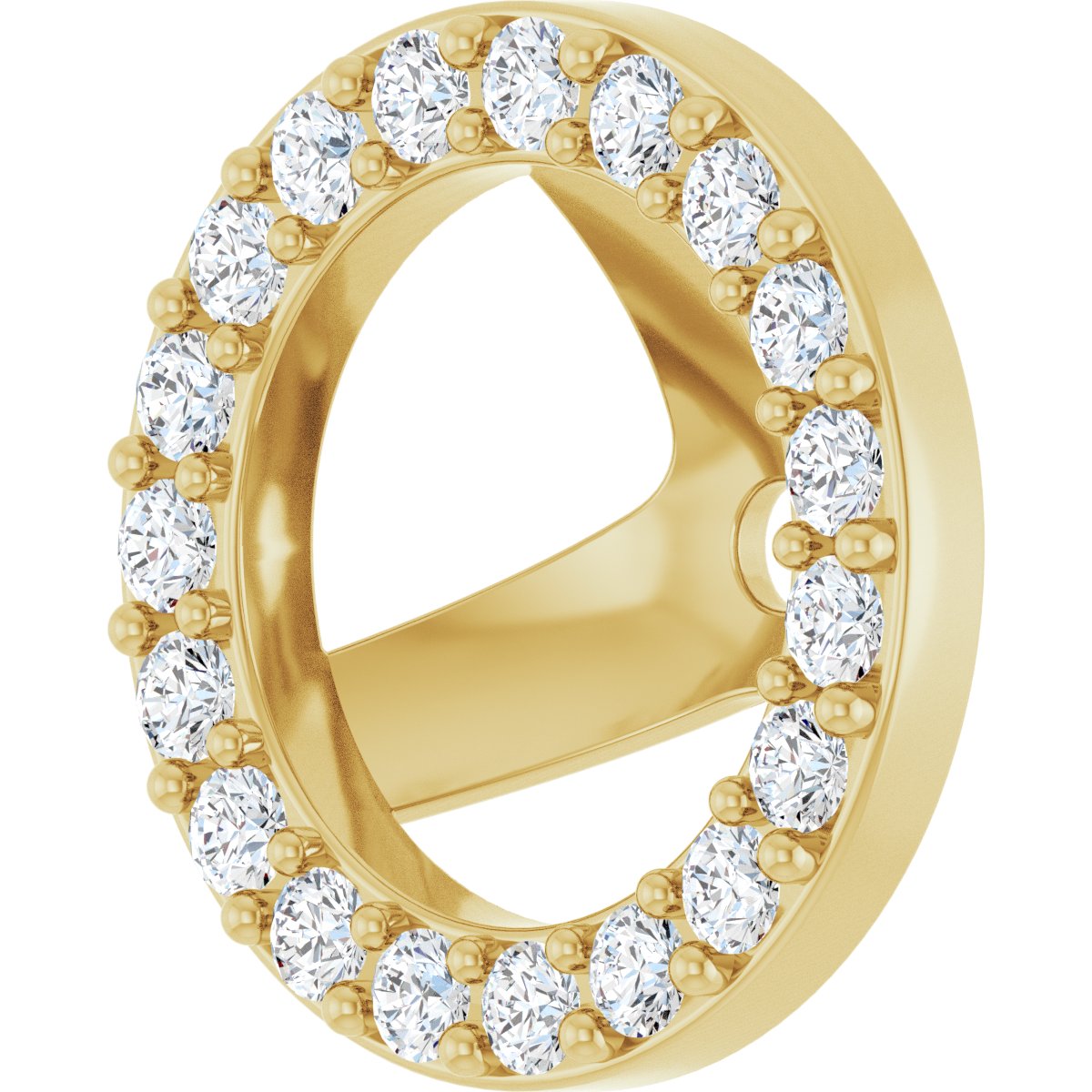 1/4 Ctw Lab-Grown Diamond Halo-Style Earring Jackets - Yellow Gold - Lab Grown Diamond