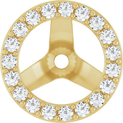 1/4 Ctw Lab-Grown Diamond Halo-Style Earring Jackets - Lab Grown Diamond