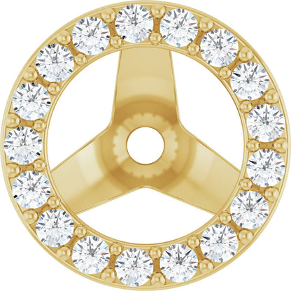 1/4 Ctw Lab-Grown Diamond Halo-Style Earring Jackets - Lab Grown Diamond