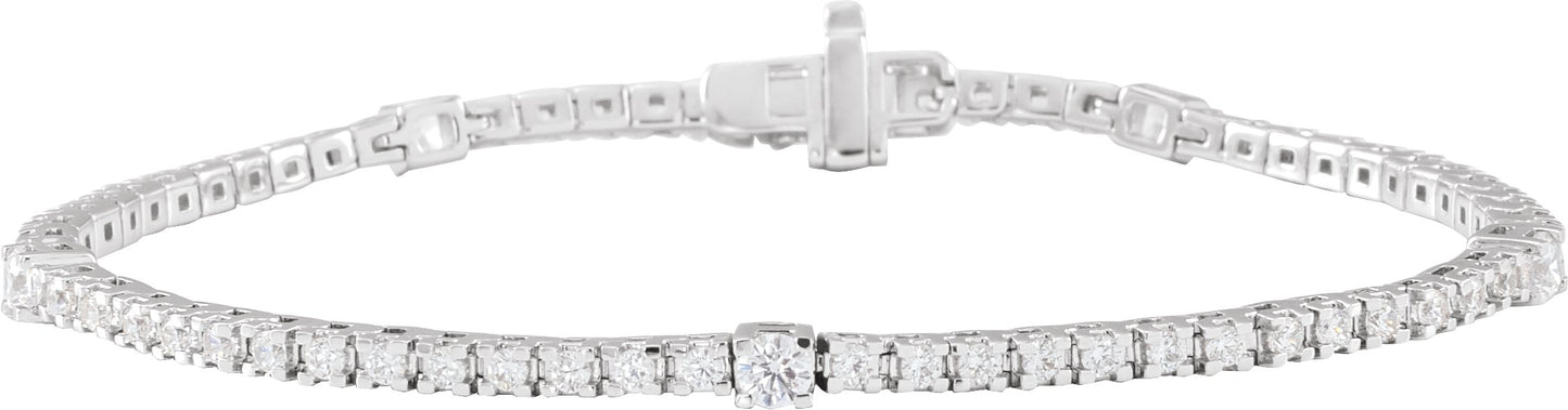 1 3/4 Ctw Lab-Grown Diamond Line Bracelet