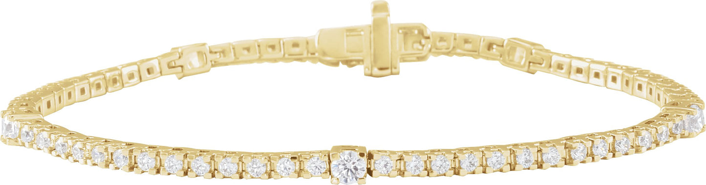 1 3/4 Ctw Lab-Grown Diamond Line Bracelet - Lab Grown Diamond