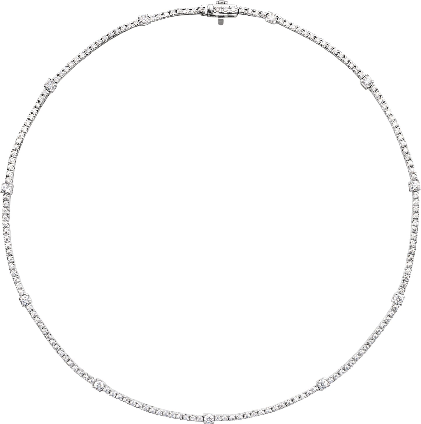 4 Ctw Lab-Grown Diamond Line Necklace
