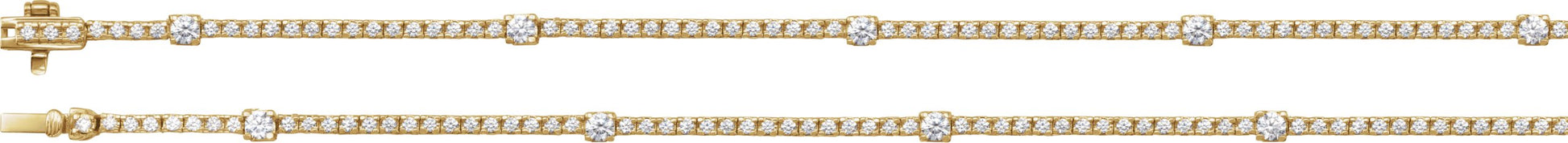 4 Ctw Lab-Grown Diamond Line Necklace - Rose Gold - Lab Grown Diamond