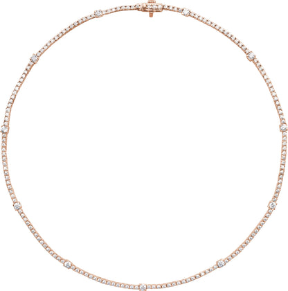 4 Ctw Lab-Grown Diamond Line Necklace