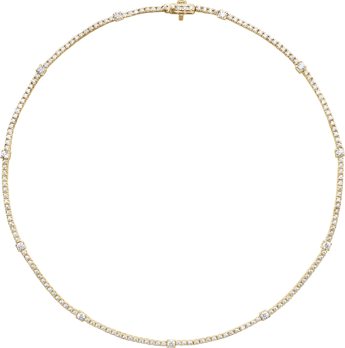 4 Ctw Lab-Grown Diamond Line Necklace - Lab Grown Diamond