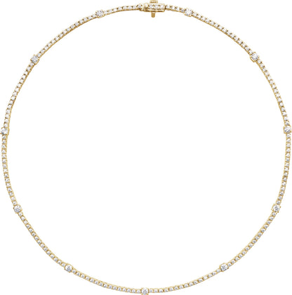 4 Ctw Lab-Grown Diamond Line Necklace - Lab Grown Diamond
