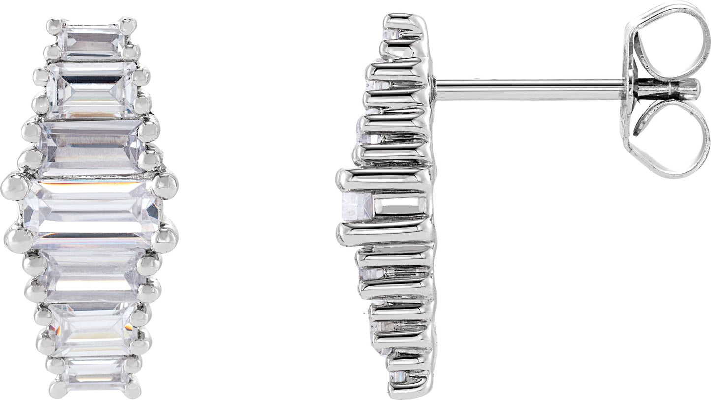 1 1/2 Ctw Lab-Grown Diamond Earrings With Backs