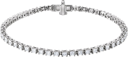 2 1/2 Ctw Square Lab-Grown Diamond Line Bracelet