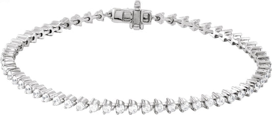 3 Ctw Lab-Grown Diamond Line Bracelet