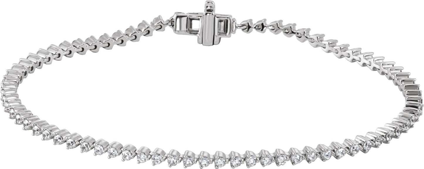 2 Ctw Lab-Grown Diamond Line Bracelet